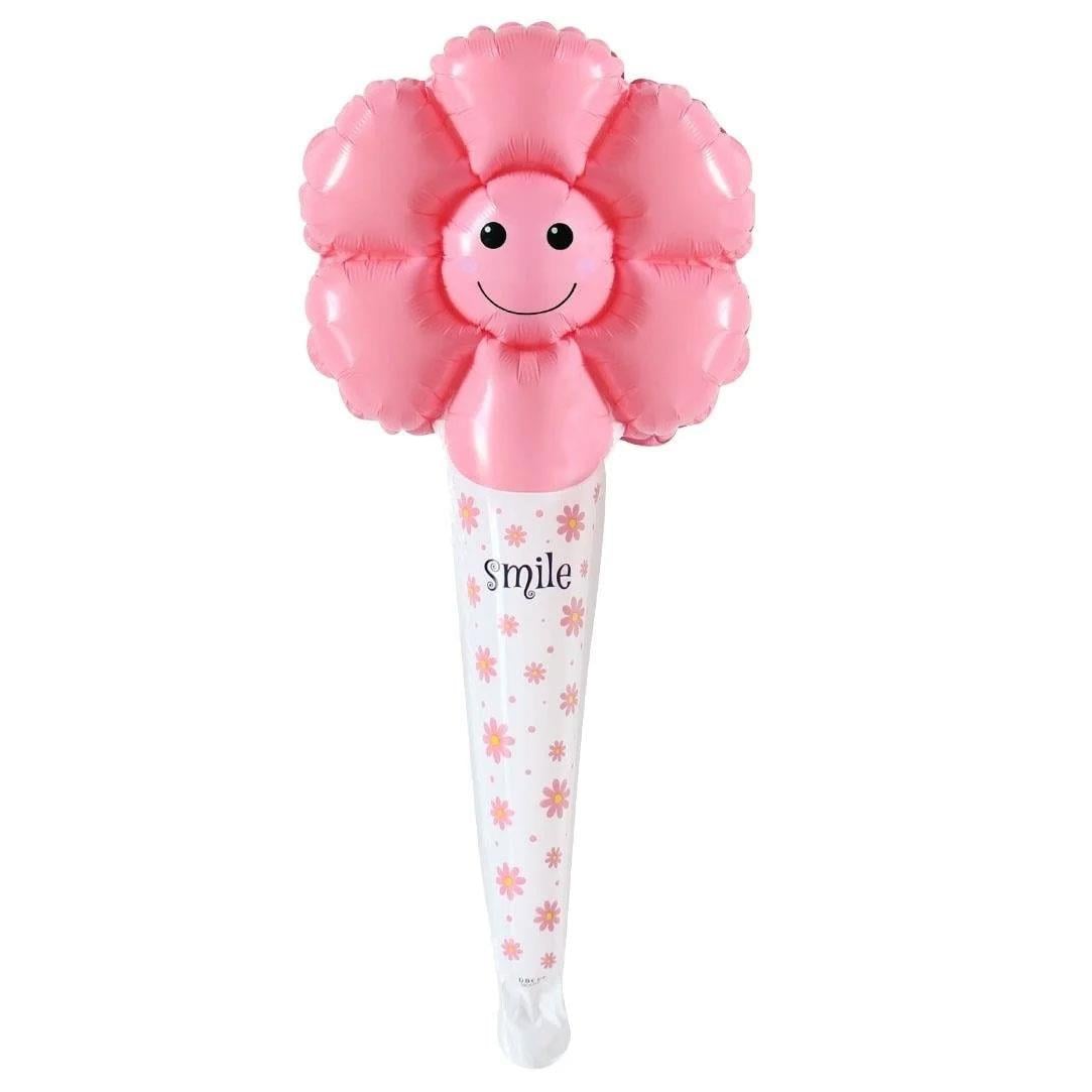 KBK Market Folyo Pembe Papatya Saplı Folyo Balon 30 cm