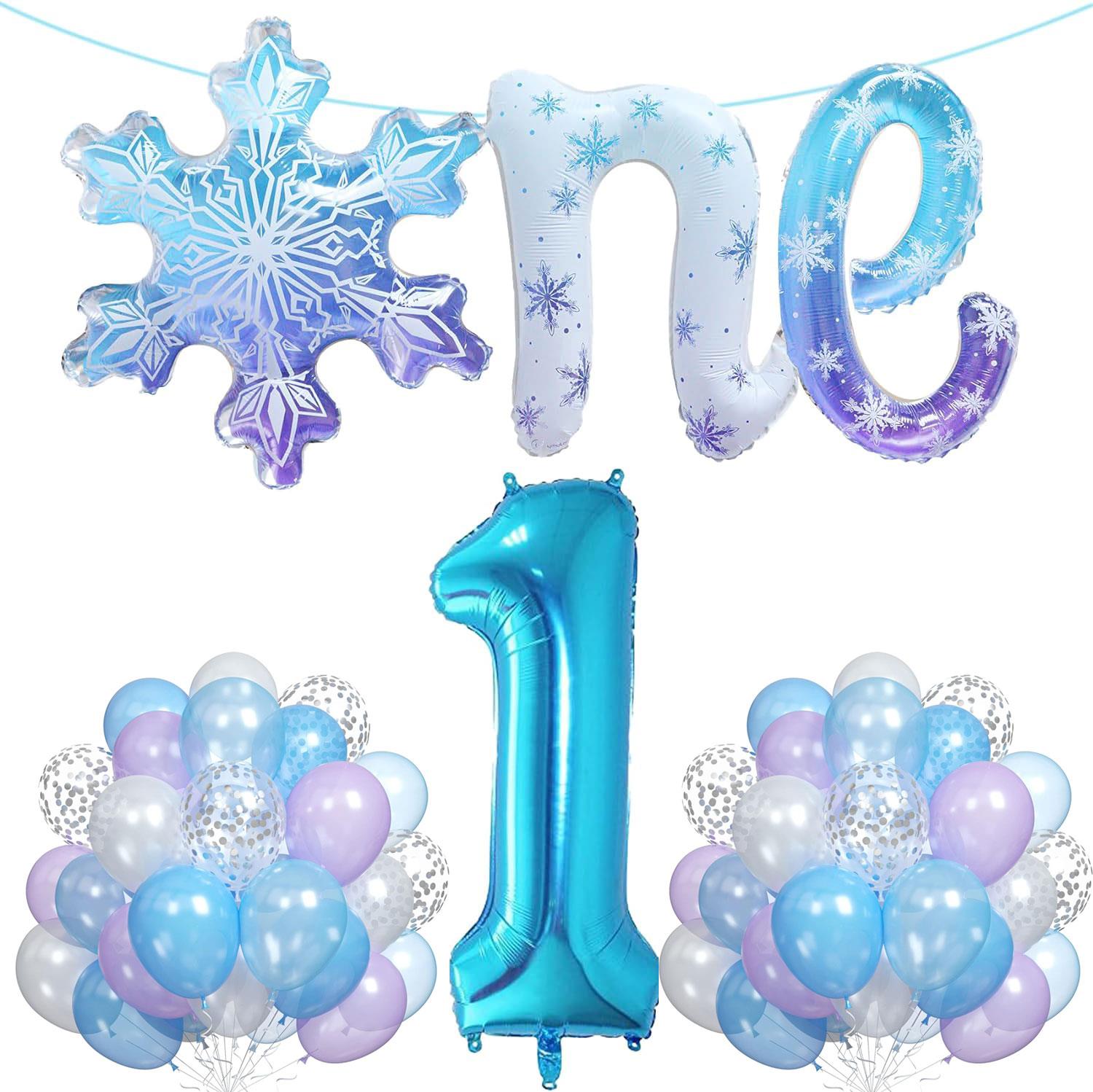 KBK Market Frozen-Elsa Temalı Kar Tanesi One Folyo Balon Seti