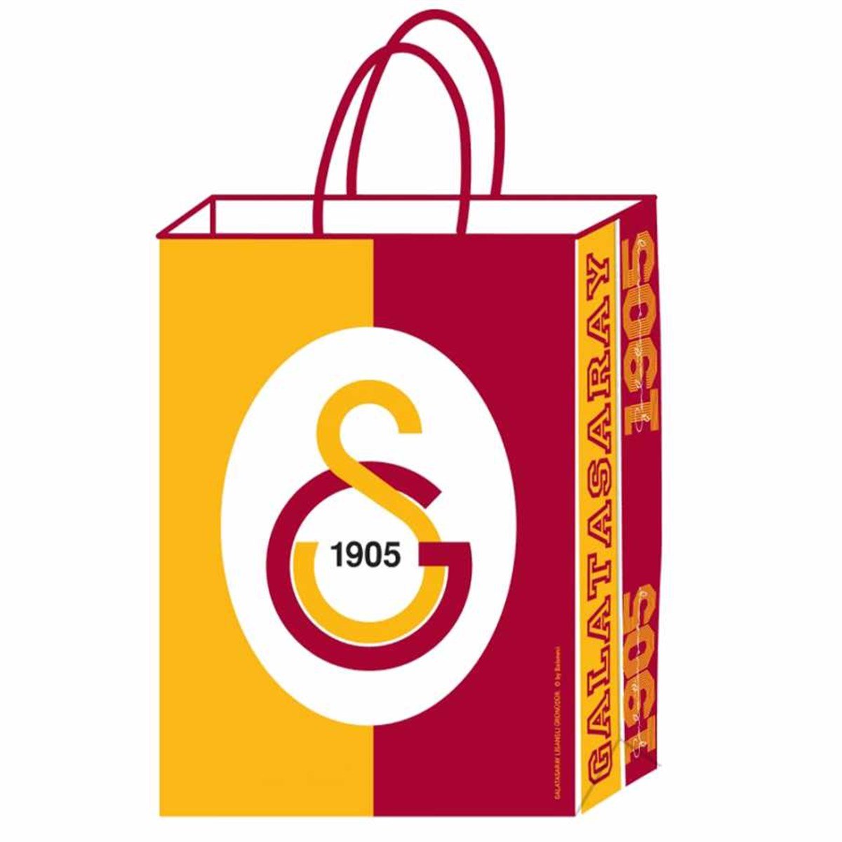 KBK Market Galatasaray Lisanslı Kraft Hediye Çantası 