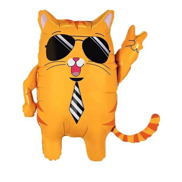 KBK Market Gözlüklü Kedi Folyo Balon 62 cm