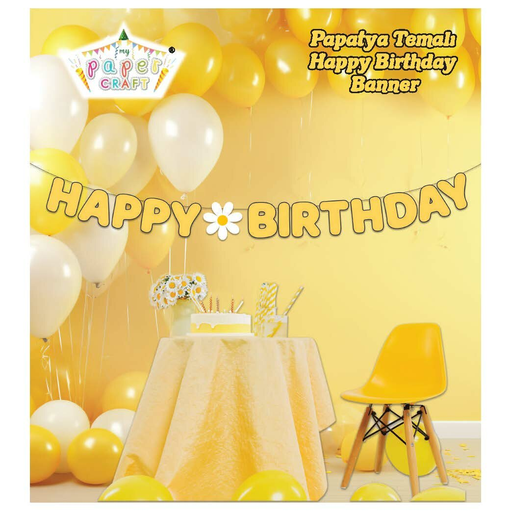 KBK Market Happy Birthday Papatya Banner