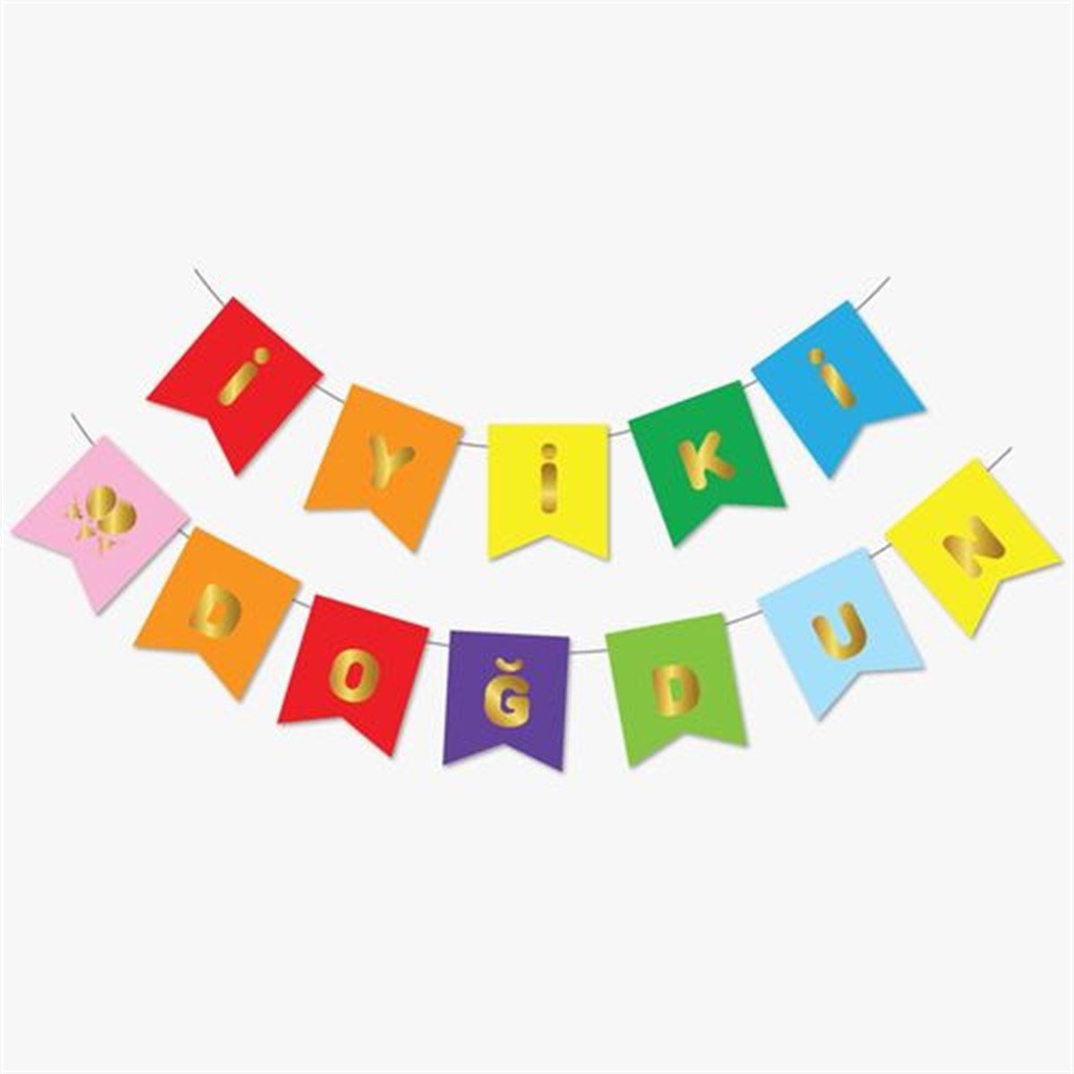 KBK Market İyiki Doğdun İpli Uzar Süs Rengarenk