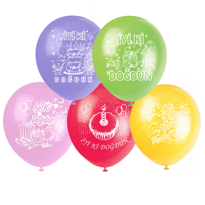 KBK Market İyiki Doğdun Yazılı Balon 10 Adet