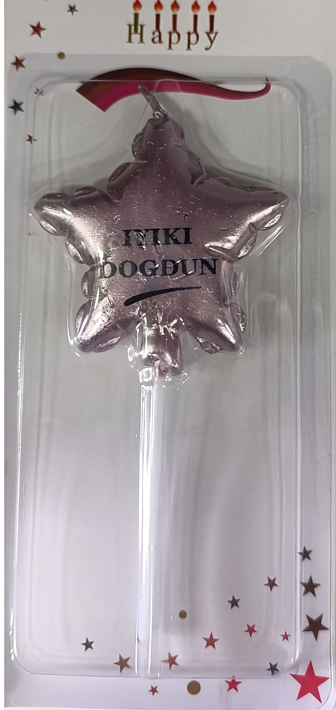 KBK Market İyiki Doğdun Yıldız Mum Pembe