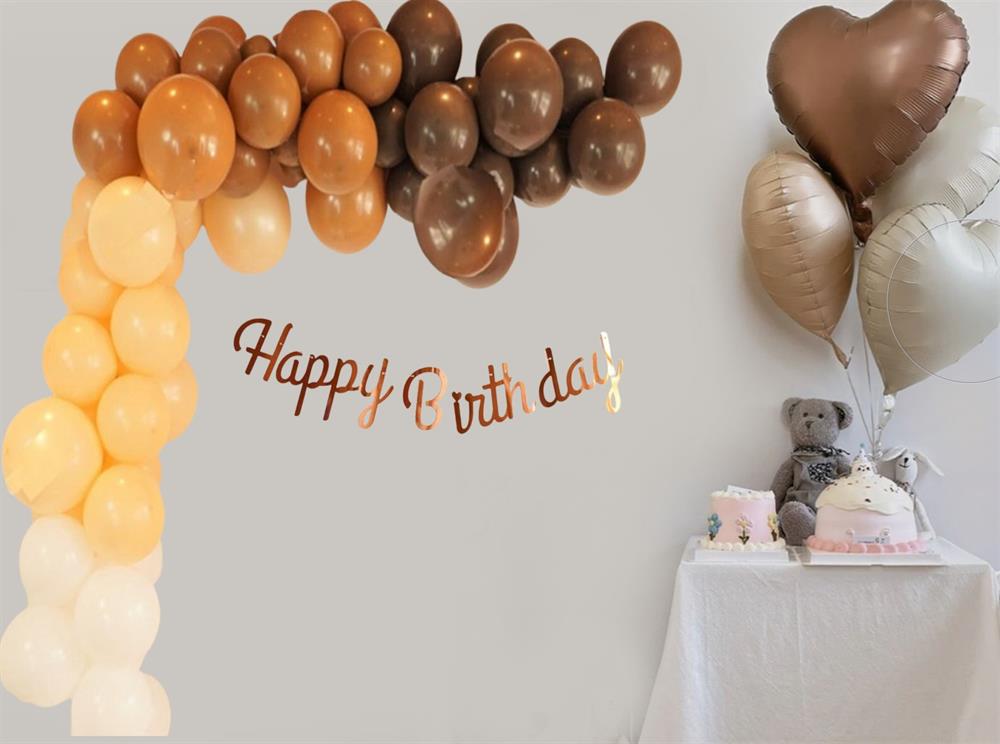 Kbk Market Kahverengi Doğum Günü Balon Seti Plus