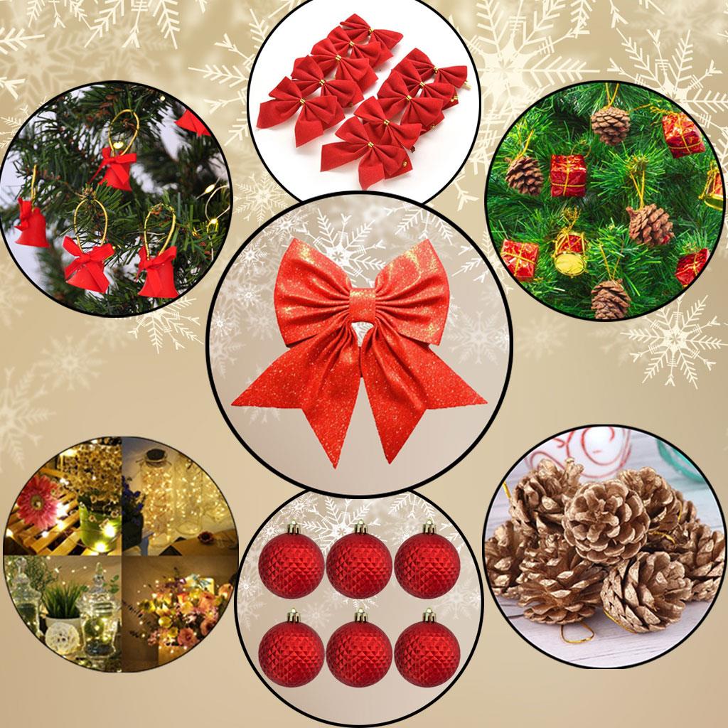 KBK Market KBK Market 50 Parça Kırmızı Yılbaşı Ağacı Süsleme Seti
