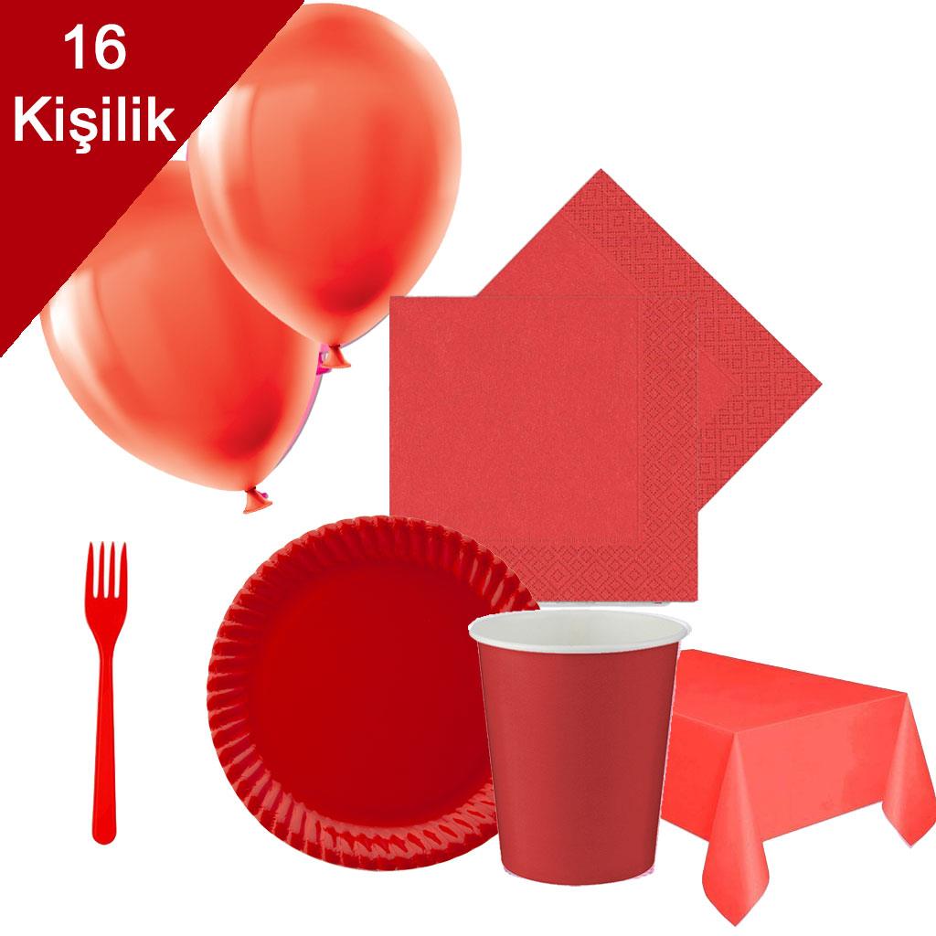 KBK Market Kırmızı Kullan At Set 16 Kişilik 