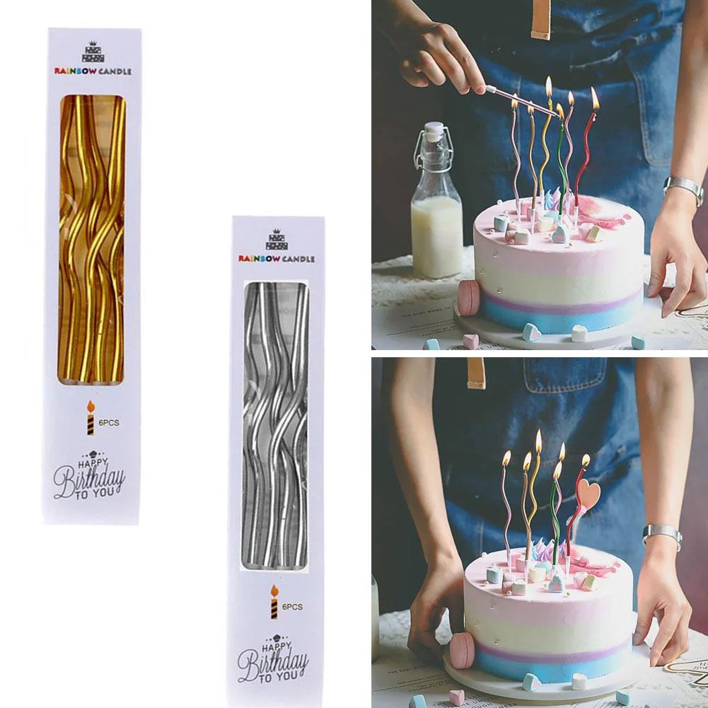 KBK Market Kıvrık Pasta Mumu Altın