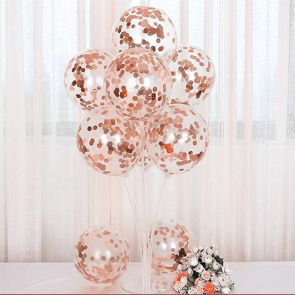 KBK Market Konfetili Balon Standı Rose Gold