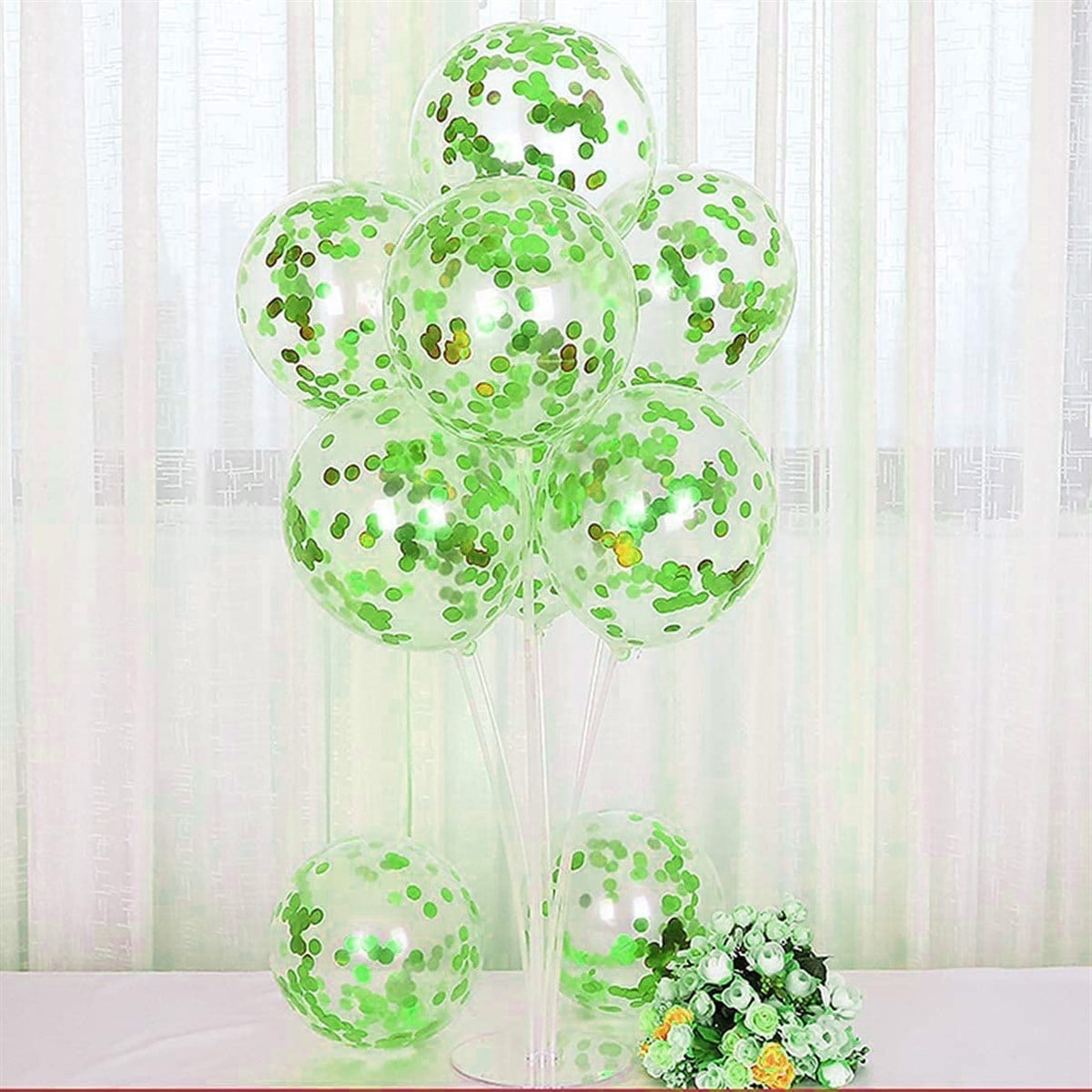 KBK Market Konfetili Balon Standı Yeşil