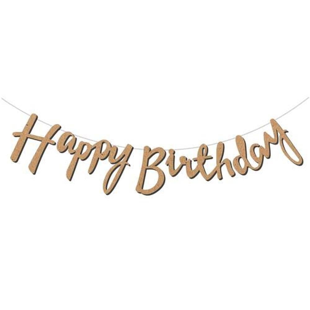 KBK Market Kraft Kaligrafi Happy Birthday Banner