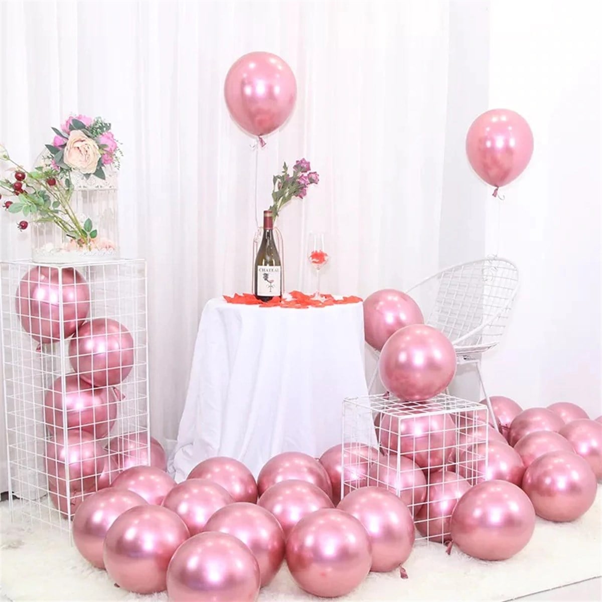 KBK Market Krom Balon 10 Adet Pembe