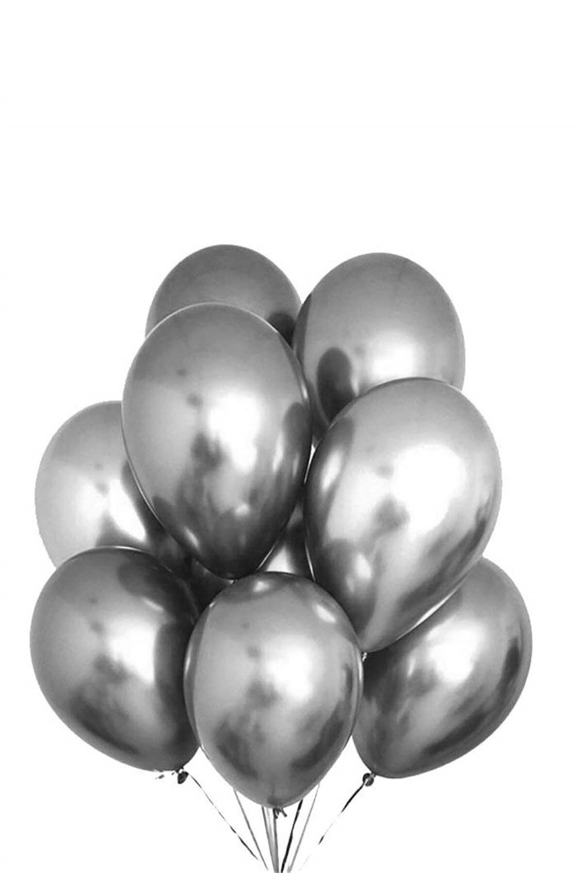 KBK Market Krom Uzay Grisi Balon 10 Adet