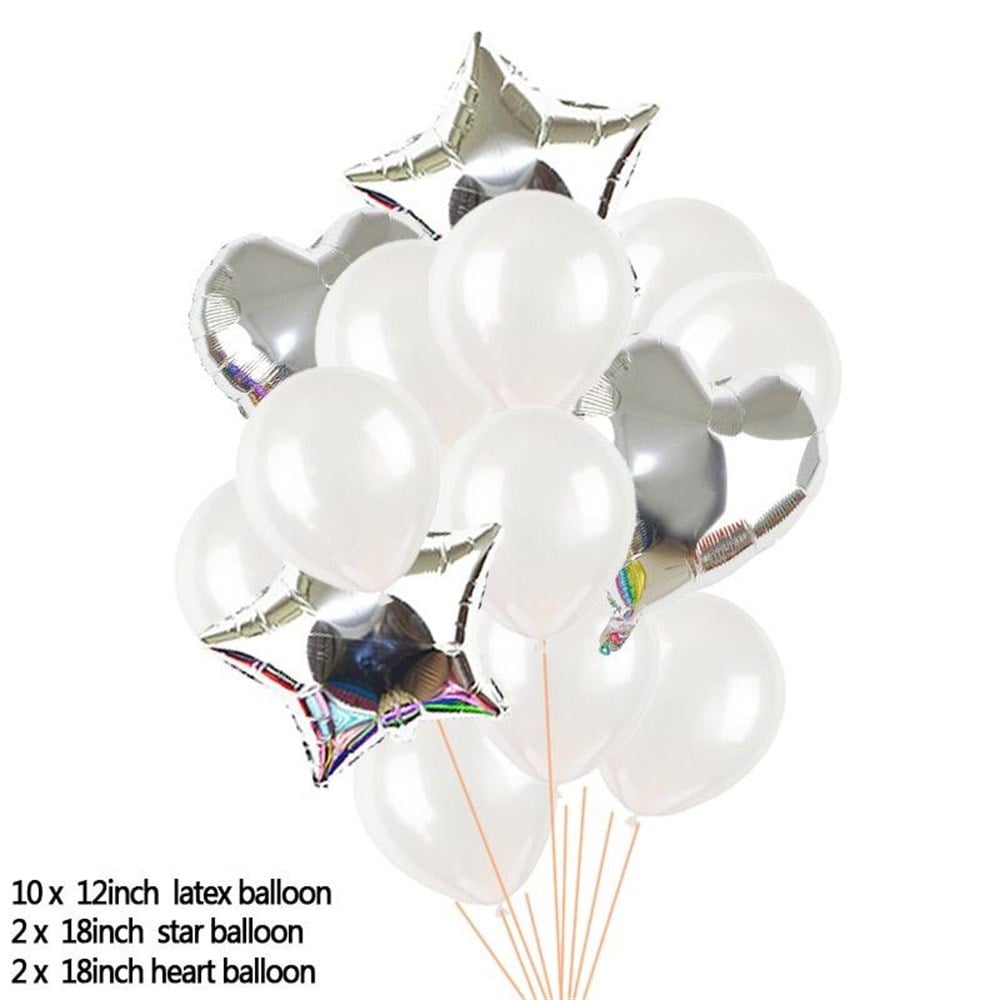 KBK Market Lateks ve Folyo Balon Seti Gümüş