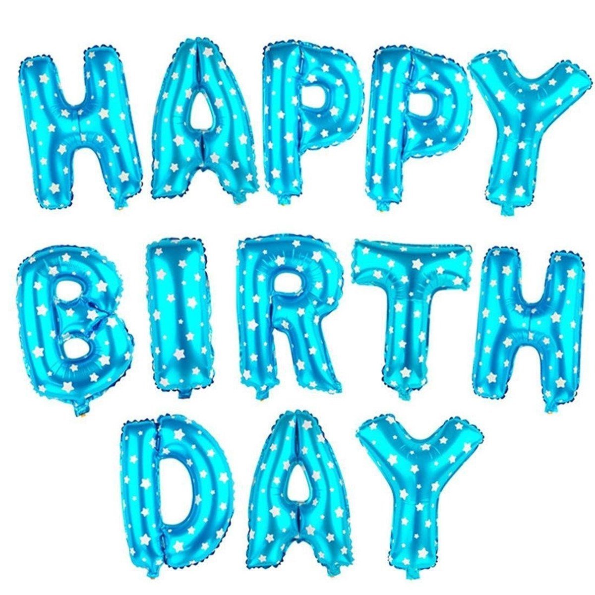 KBK Market Mavı Happy Birthday Balon Seti- Doğum Günü Balon Seti