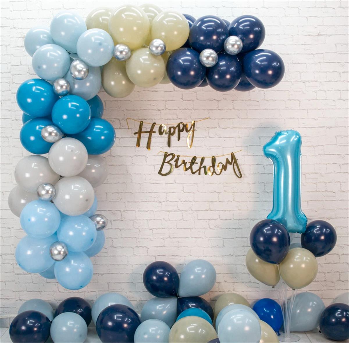 KBK Market Mavi Renk Temalı Balon Zinciri Seti 
