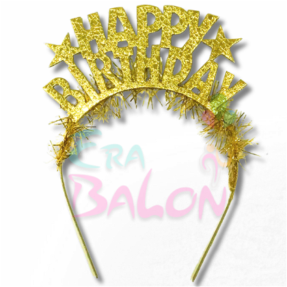 KBK Market Metal Altın Happy Birthday Taç