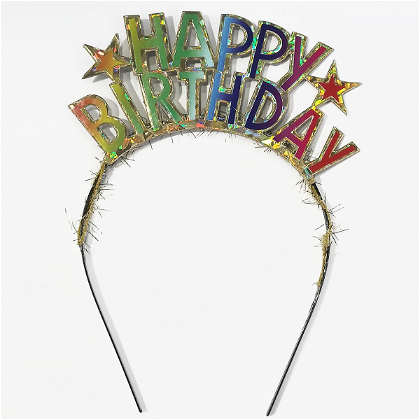 KBK Market Metal Karışık Happy Birthday Taç