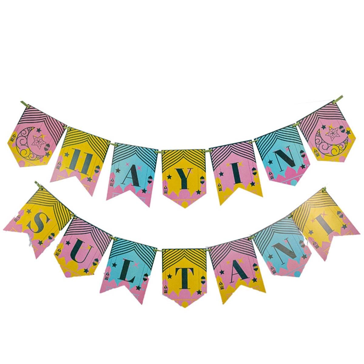 KBK Market Özel Makaron Seri 11 Ayın Sultanı Banner Süs