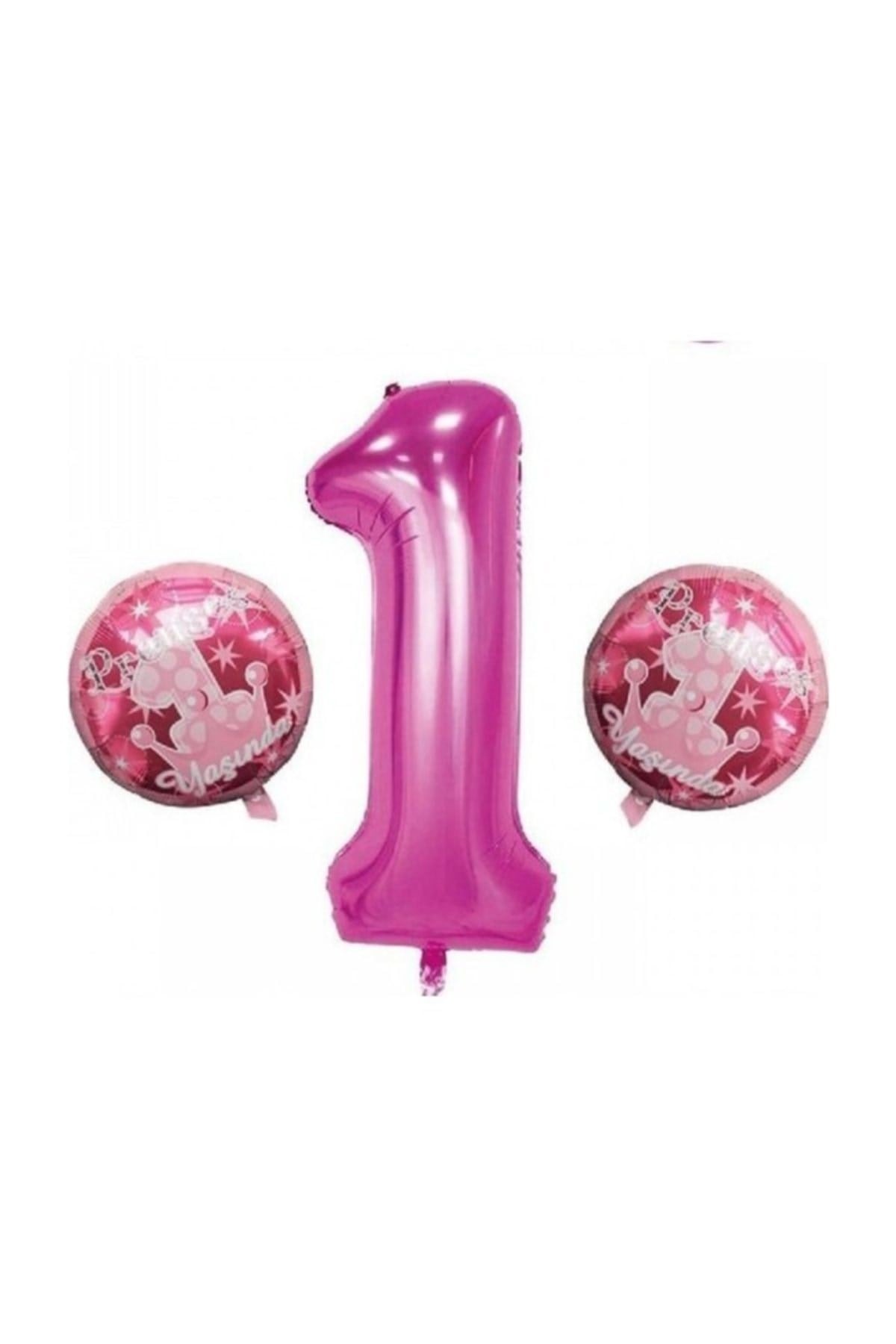 KBK Market Pembe 1 Yaşında Folyo Balon Seti