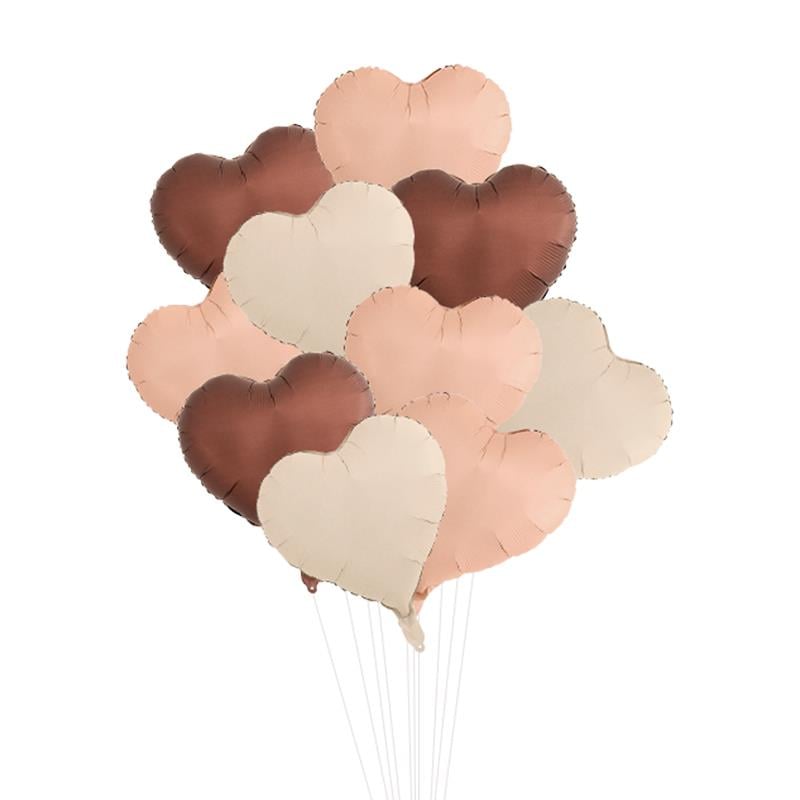 Kbk Market  Retro Kalp Folyo Balon Seti 10 Adet