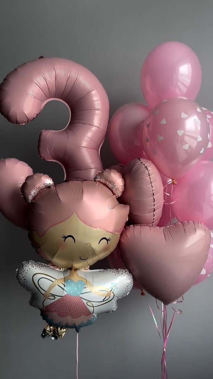 KBK Market Retro Kanatlı Peri Kız Folyo Balon Seti