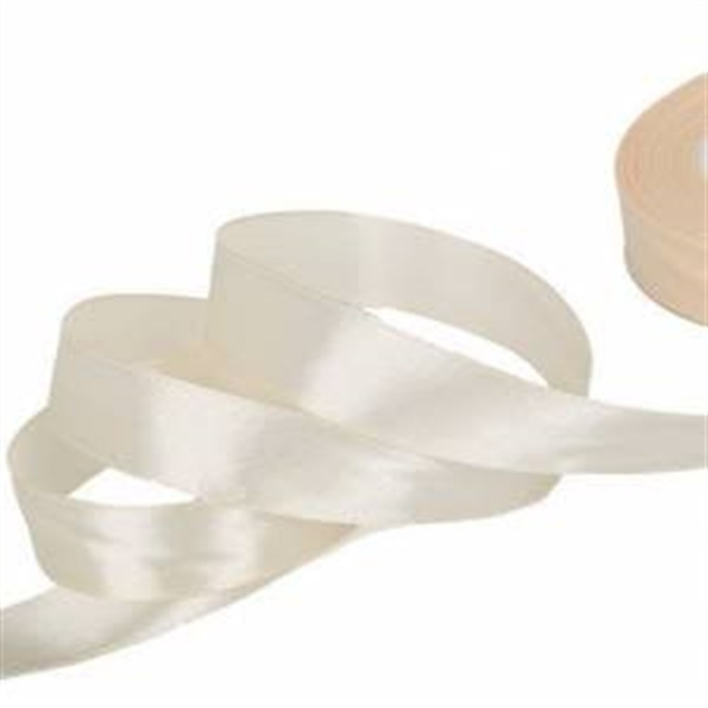 KBK Market Saten Kurdele 2 cm x 10 metre  Krem
