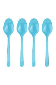 KBK Market Sert Plastik Mavi Kaşık 25 Adet