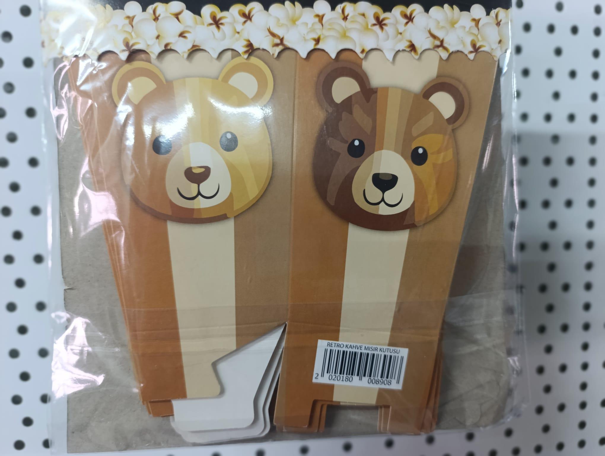 KBK Market Sevimli Ayıcık Mısır Kutusu 8 'li