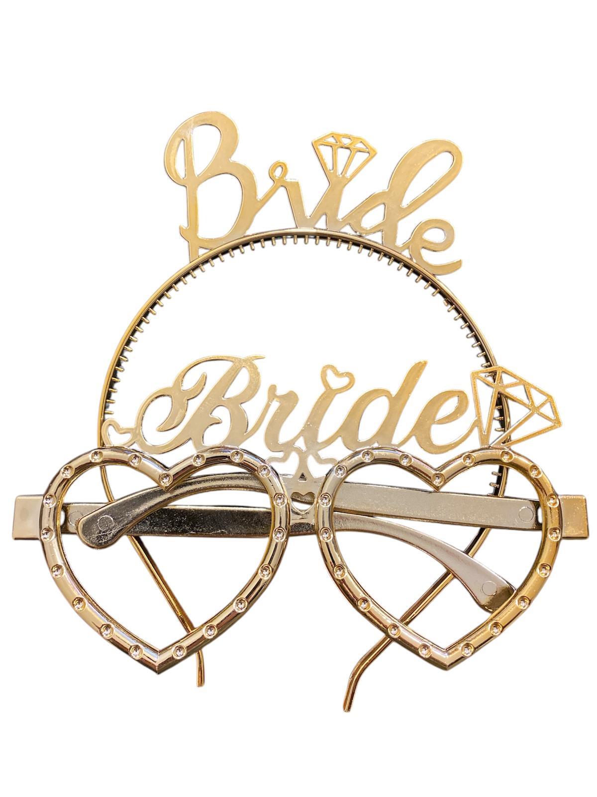 KBK Market Taç Gözlük Set Mika Bride Altın
