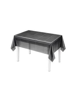 KBK Market Tek Kullanımlık Plastik Masa Örtüsü Siyah 120x180 cm