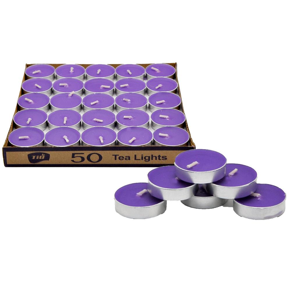 KBK Market Yuvarlak Tealight Mum Mor 50 Adet
