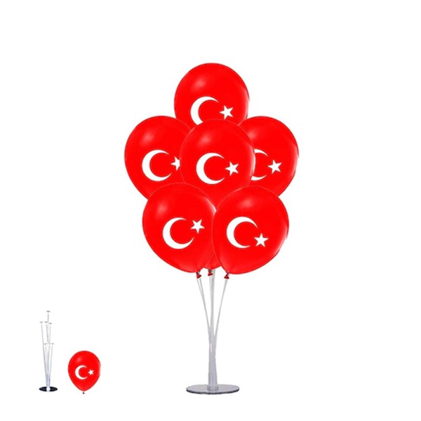 KBK Market 23 Nisan Balon Standı Türk Bayraklı