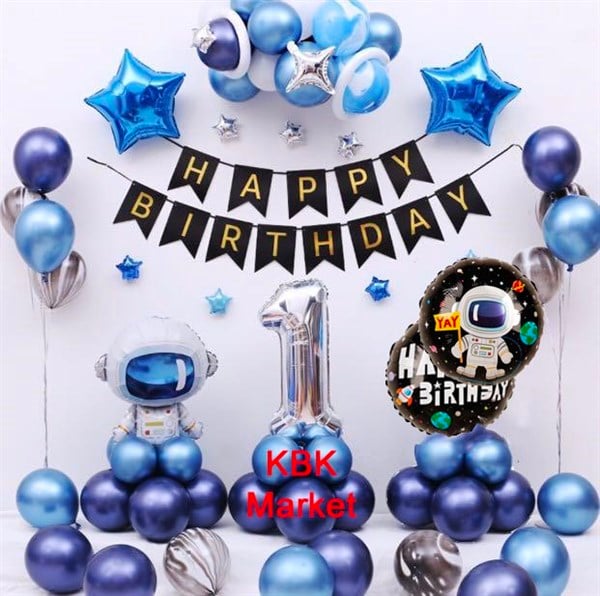 KBK Market Erkek Doğum Günü Balonu Kombini- Doğum Günü Balon Seti
