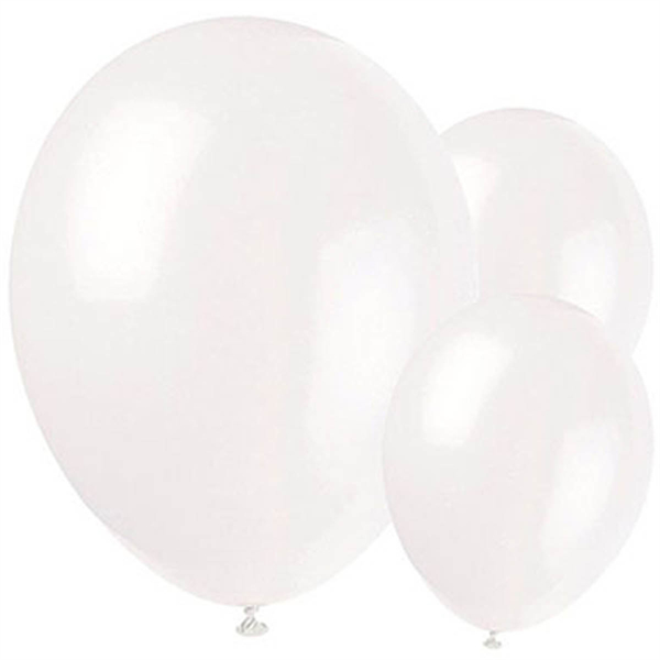 KBK Market Lateks Metalik Balon Beyaz 10 Adet