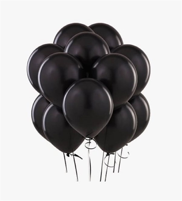 KBK Market Lateks Metalik Balon Siyah 10 Adet