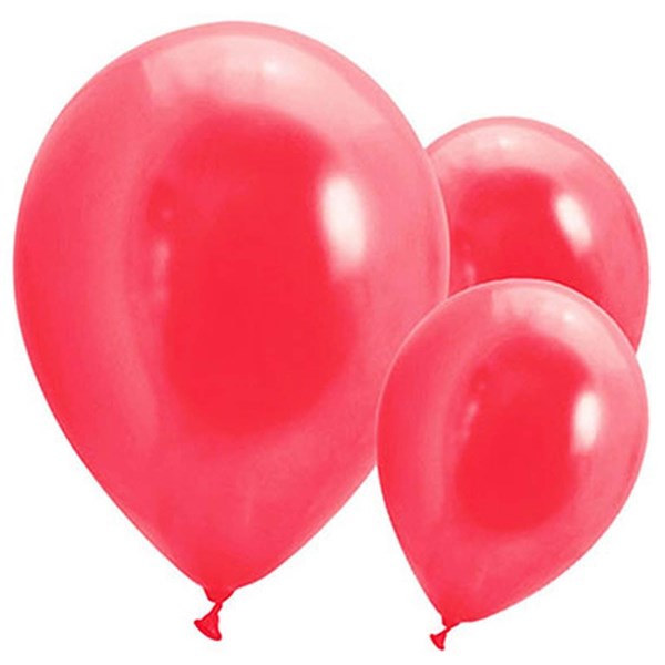 KBK Market Metalik Kırmızı Balon Lateks 10 Adet
