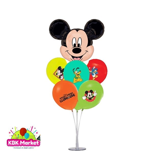 KBK Market Mickey Mouse Balon Standı Folyo Balonlu