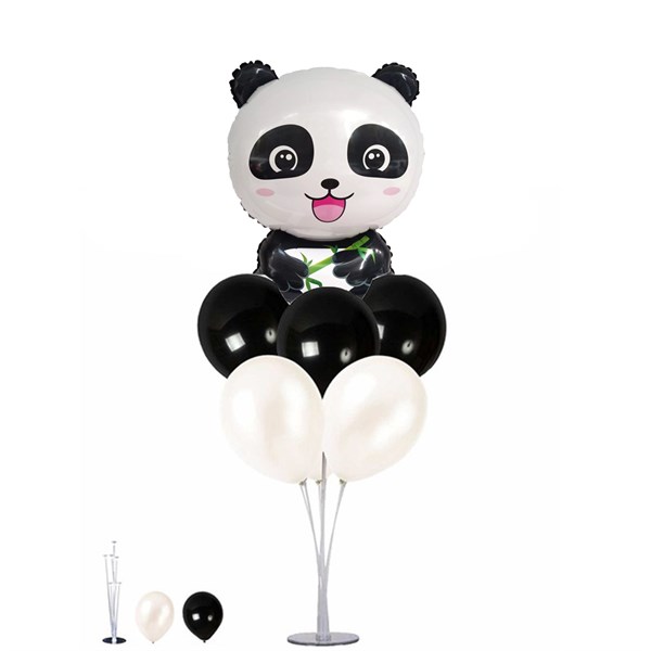 KBK Market Panda Temalı Folyo Balonlu Balon Standı