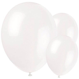 KBK Market Beyaz Balon Metalik Lateks 10 Adet