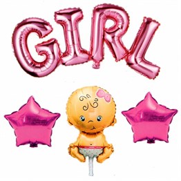KBK Market Girl-Boy Yazılı Folyo Balon Seti 