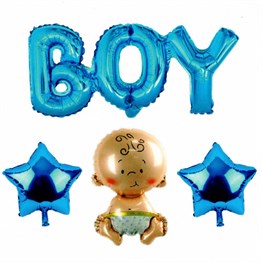 KBK Market Girl-Boy Yazılı Folyo Balon Seti 