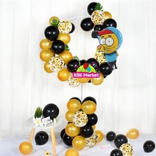 KBK Market Kral Şakir Yuvarlak Balon Standı Seti