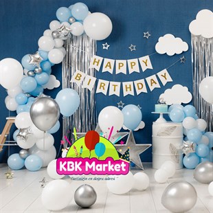 KBK Market Mavi Doğum Günü Seti