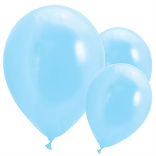 KBK Market Metalik Açık Mavi Balon Lateks 10 Adet