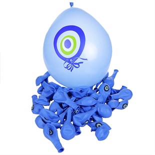 KBK Market Nazar Boncuklu Balon Mavi 25 Adet