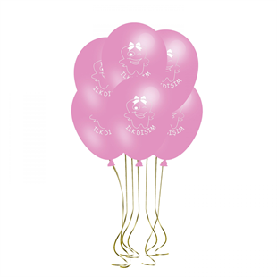 KBK Market Pembe İlk Dişim Çıktı 10 Adet Lateks Balon
