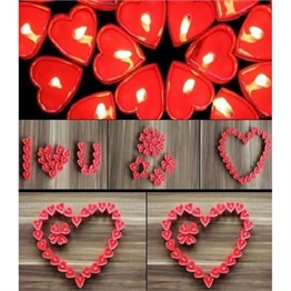 KBK Market Sevgiliye Özel Aşk Paketi-Romantik Ortam Oluşturma Paketi- 1000 Kuru Gül Yaprağı, 100 Kalpli Mum, 20 Kalpli Uçan Balon ve 2 Adet Folyo Balon