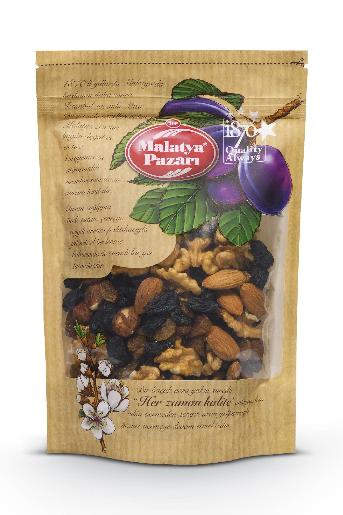 Malatya Pazarı Murat Palancı Kuruyemiş Kurumeyve Karışık Kilitli Paket 500 Gram