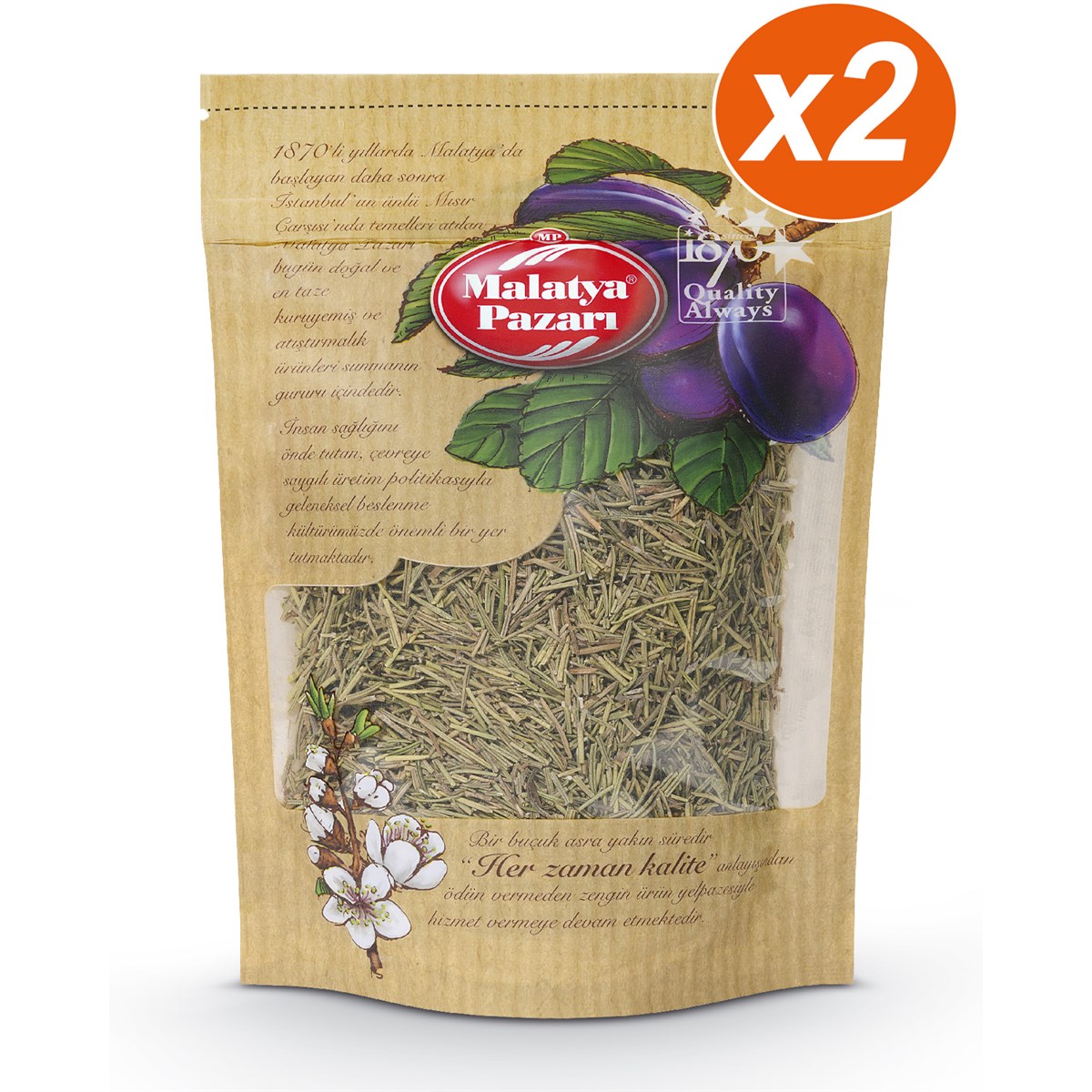 Biberiye Kilitli Paket 2 x 100 Gram